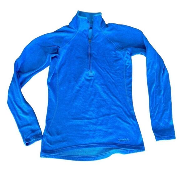 Patagonia Capilene Base Layer half Zip 1/4 Long Sleeve Blue Small - Picture 1 of 5